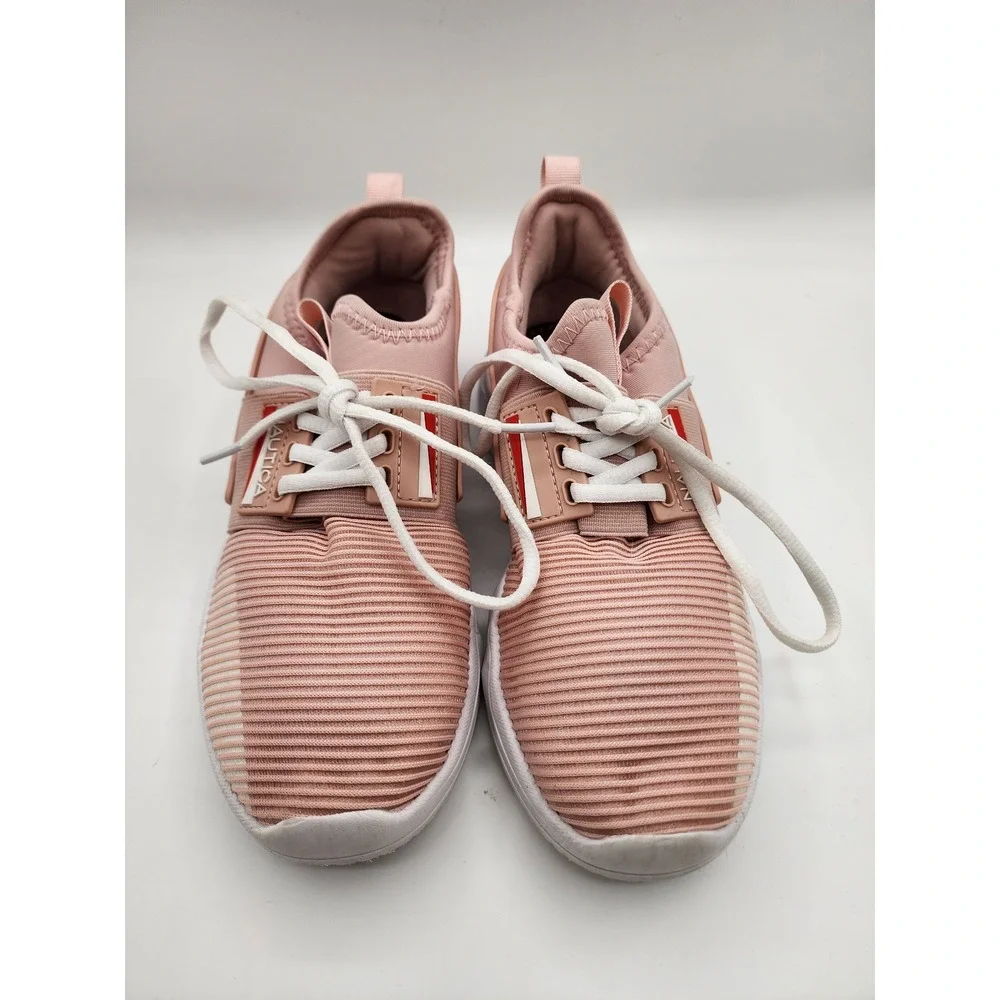 Nautica Nuray 2 Pink Ribbed Knit Athletic Running Sneakers Size 6.5